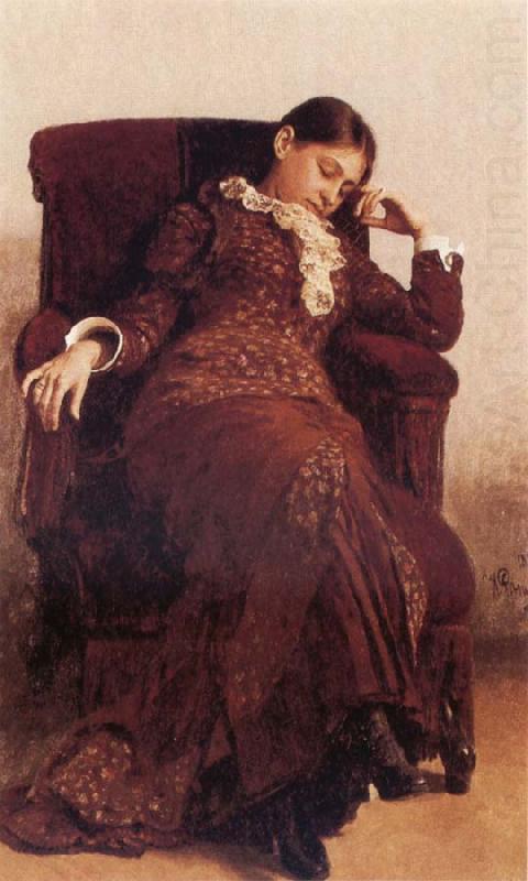 Portrait of Vera Alekseevna Repina, llya Yefimovich Repin
